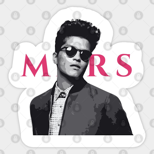Bruno Mars Tribute - Bruno Michael Jackson Prince Kendrick Lamar Sza Ed Sheeran Music Lauryn Hill Anderson Paak Sticker by TributeDesigns